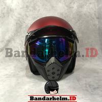Gambar Google Mask Helm Bogo Rainbow / Cakil / Retro dari BANDARHELM Kota Bandung 1 Tokopedia