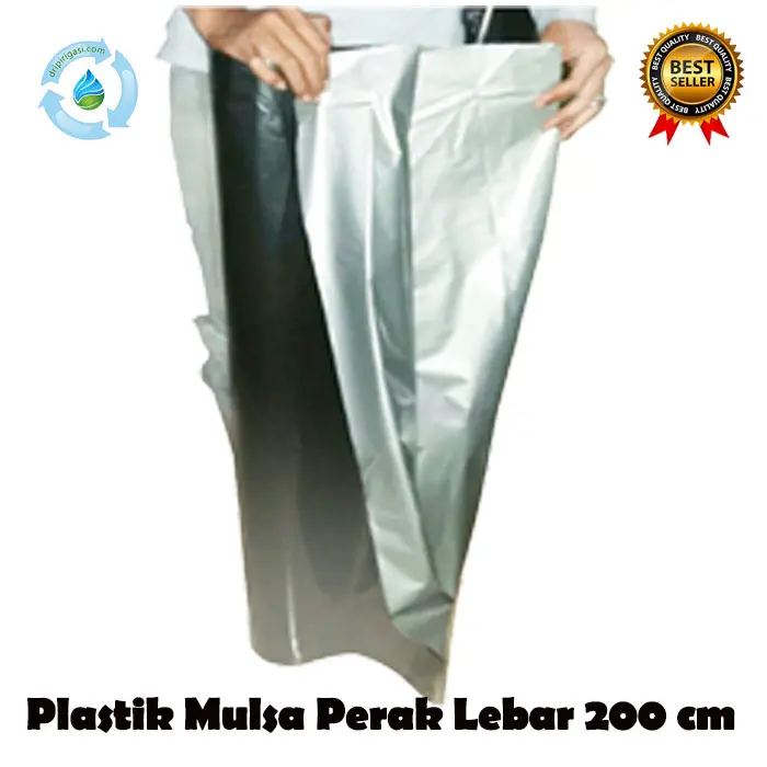 Plastik Mulsa Pertanian Hitam Perak - 1 Meter - Lebar 200 cm