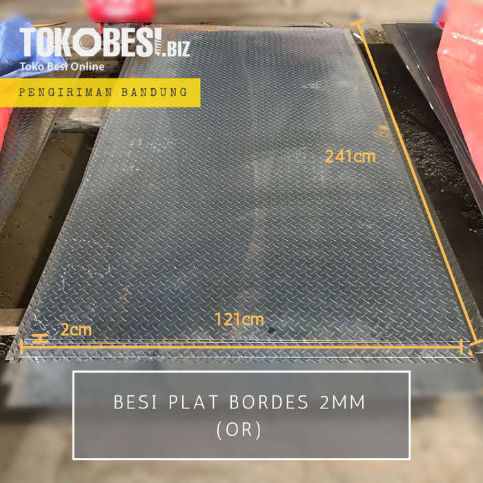 Gambar Besi Plat Bordes 2mm (or) dari Teguh tokobesi Kota Bandung Tokopedia