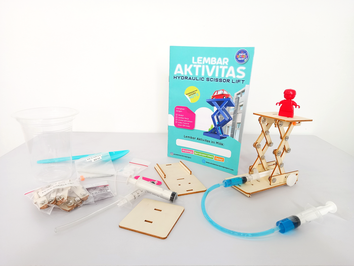 Gambar Mainan Edukasi / Eksperimen Sains / Hydraulic Scissor Lift dari Einstein Science Project Kota Administrasi Jakarta Selatan Tokopedia