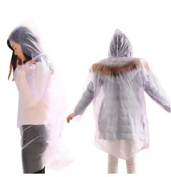 Mantel Jas Hujan Plastik OPP Warna Raincoat Rain Coat Disposable