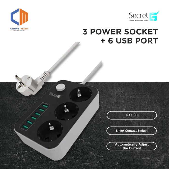 Gambar SECRET-G 3POWER SOCKET+6USB PORT dari CHIPSMART SEMARANG Kota Semarang Tokopedia