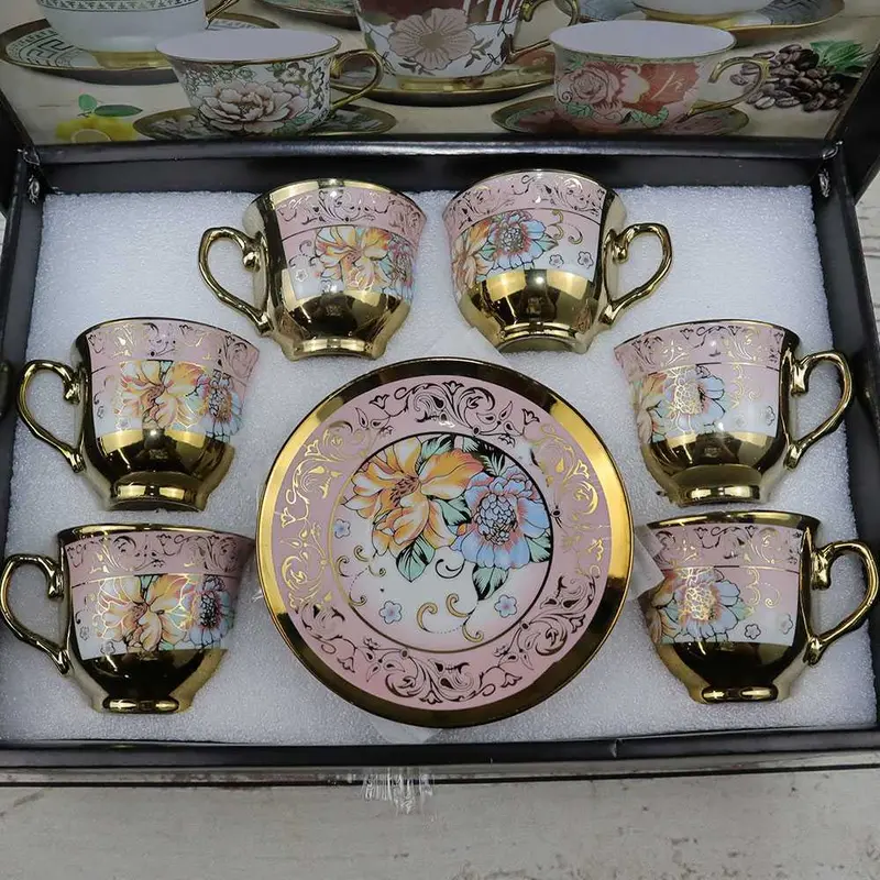 Hadiah Wedding Kado Ulang tahun Pernikahan Cangkir Keramik Set 6 in 1 0