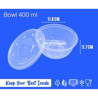 Gambar (25pcs) MANGKUK PLASTIK 400 ML/BOWL/KOTAK PLASTIK BULAT/THINWALL dari Bebek B3Jo Kota Tangerang 1 Tokopedia