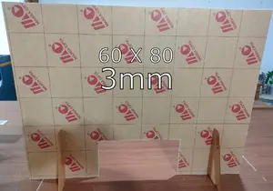 Partisi / Sekat Akrilik meja Kasir ukuran 60 x 80 cm bening 3mm