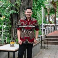 Gambar Kemeja Baju Batik Pria lengan panjang pendek modern Lapis Furing TE007 dari Arjuno_batik Kota Administrasi Jakarta Pusat 1 Tokopedia