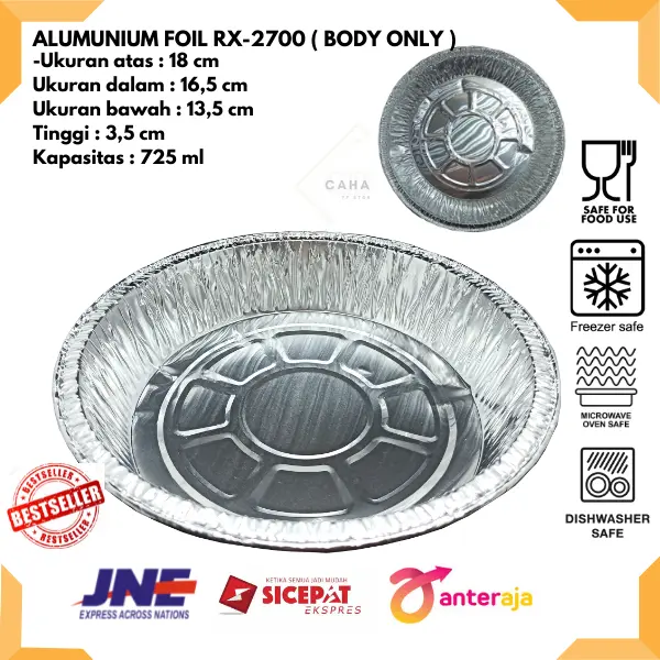 ALUMUNIUM FOIL CUP RX 2700 / ALUMUNIUM FOIL TRAY / READY STOCK