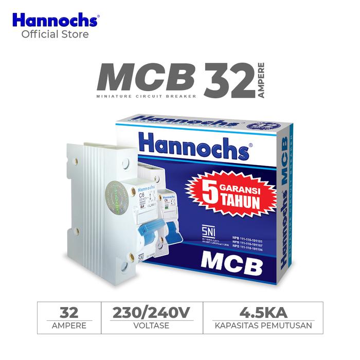 Gambar Hannochs - MCB 1Phase 32A dari Hannochs Official Kab. Tangerang Tokopedia