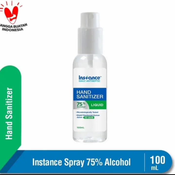 Instance hand sanitizer 100ml spray Bonus Masker 1 Pcs
