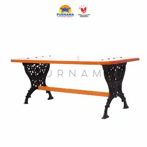 Meja taman meja teras besi