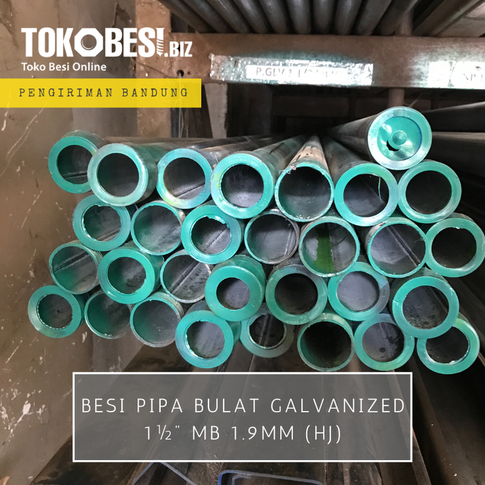 Gambar Besi Pipa Bulat Galvanized 1½" tebal 1.9mm (hj) dari Teguh tokobesi Kota Bandung Tokopedia