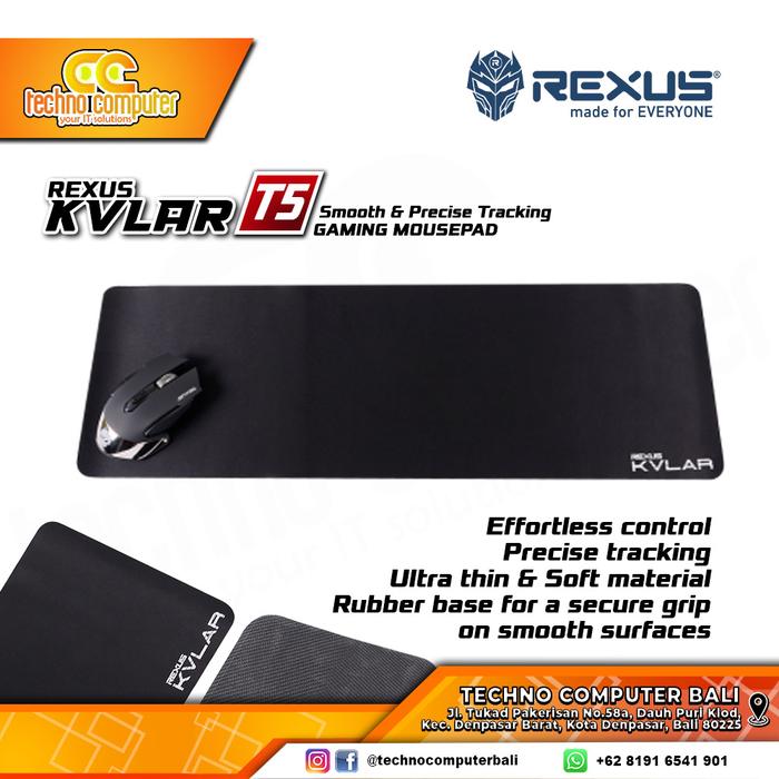 Gambar MOUSEPAD GAMING REXUS KVLAR T5 - 21cm x 64cm dari Techno Computer Bali Kota Denpasar Tokopedia