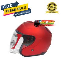 Gambar KYT KYOTO SOLID MAROON DOFF ORIGINAL HELM SNI TERMURAH dari aldohelm2 Kota Bekasi 1 Tokopedia