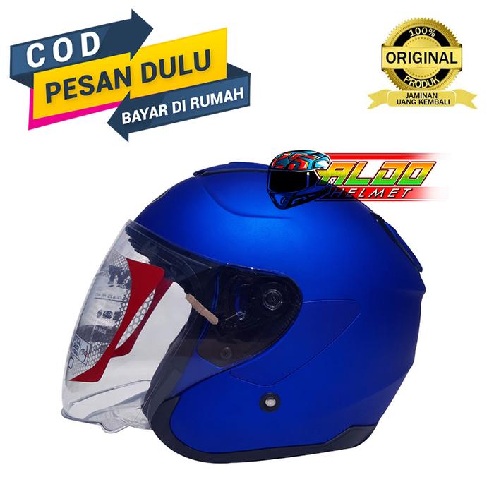 Gambar KYT KYOTO SOLID BLUE DOFF ORIGINAL HELM SNI TERMURAH dari aldohelm2 Kota Bekasi Tokopedia