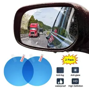 [2 Pcs] Anti Embun Fog Stiker Kaca Spion Mobil Bulat 10 x 10 cm