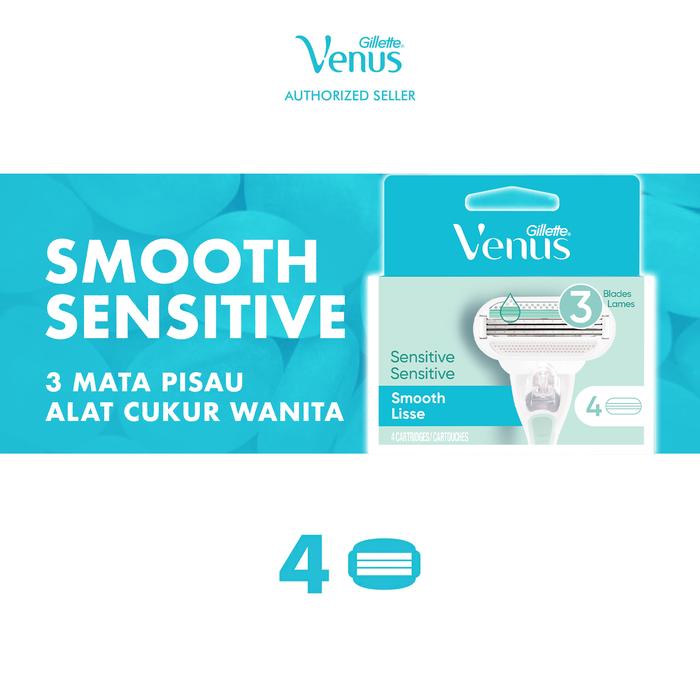 Gambar Gillette Venus Alat Cukur Wanita Smooth Sensitive Isi 4 Refill New dari P&G Store Kota Administrasi Jakarta Timur Tokopedia
