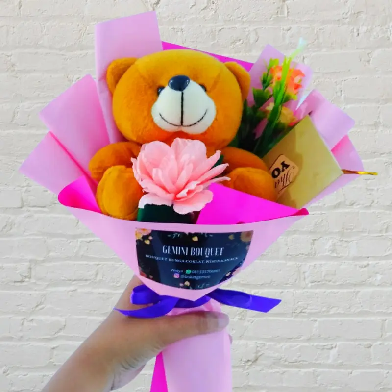 Paket Buket Snack Boneka , Buket snack, buket boneka, buket wisuda 2