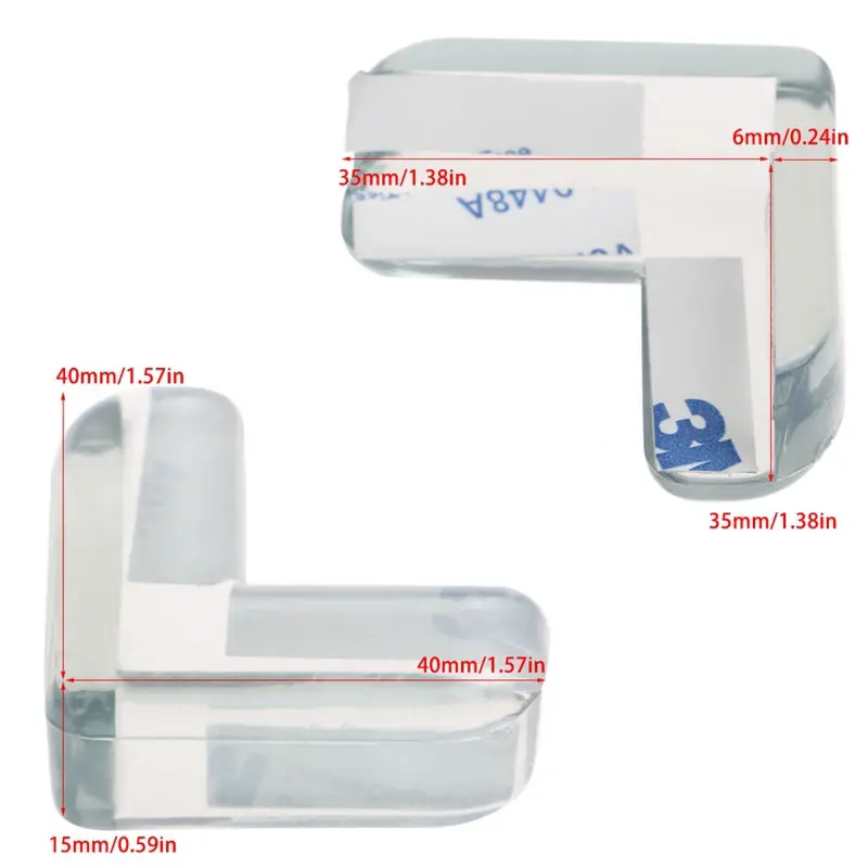 Silicone Bumper Karet Pengaman Siku Sudut Meja