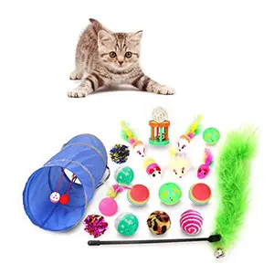 Cat Dog Tunnel Terowongan Mainan Kucing 1lubang Toys Kitten Goa 10 pcs