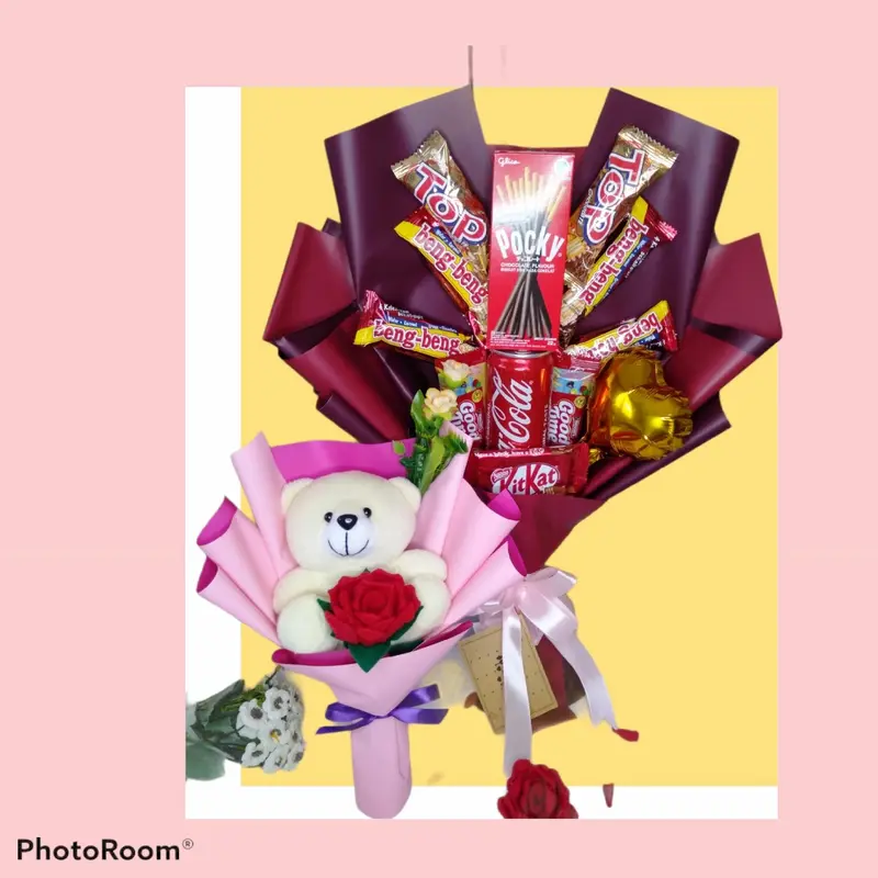 Paket Buket Snack Boneka , Buket snack, buket boneka, buket wisuda 1