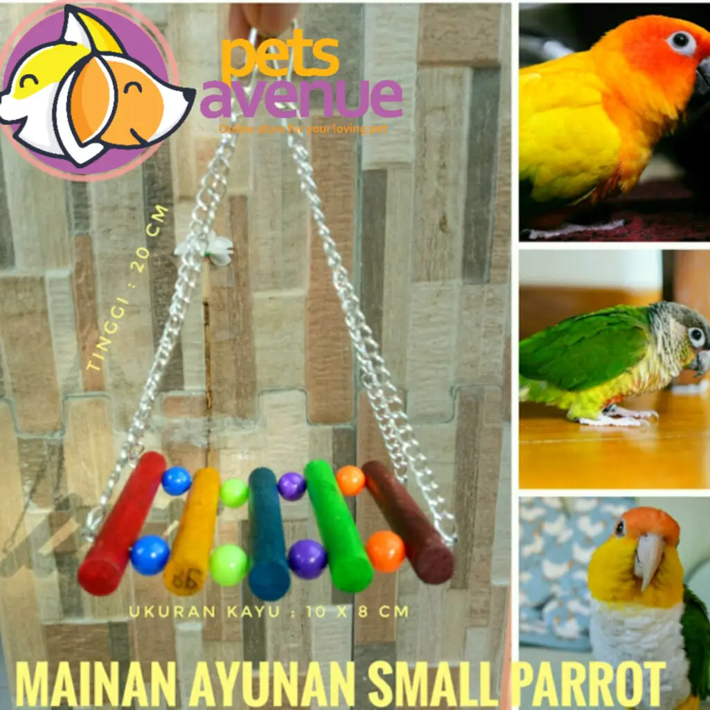 mainan ayunan mini burung Small Parrot Lovebird Falk Sunconure TTS-06