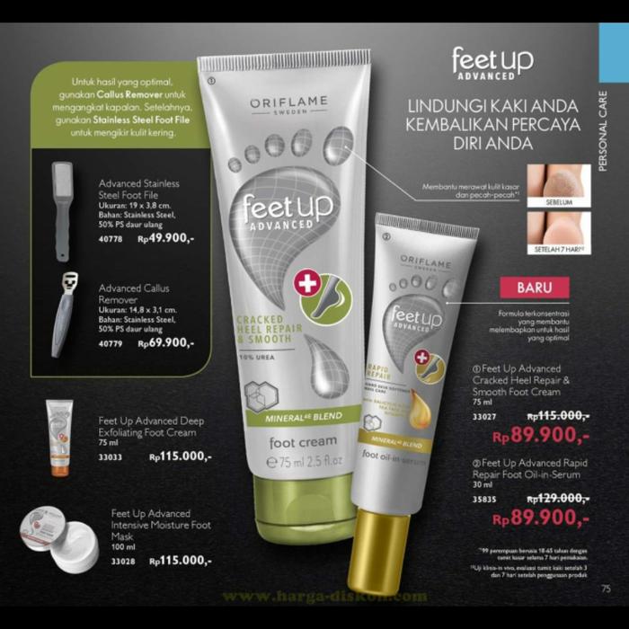Gambar Krim Kaki Pecah-pecah Foot Cream Feet Up Cracked Oriflam dari KiyoKei Kota Semarang Tokopedia