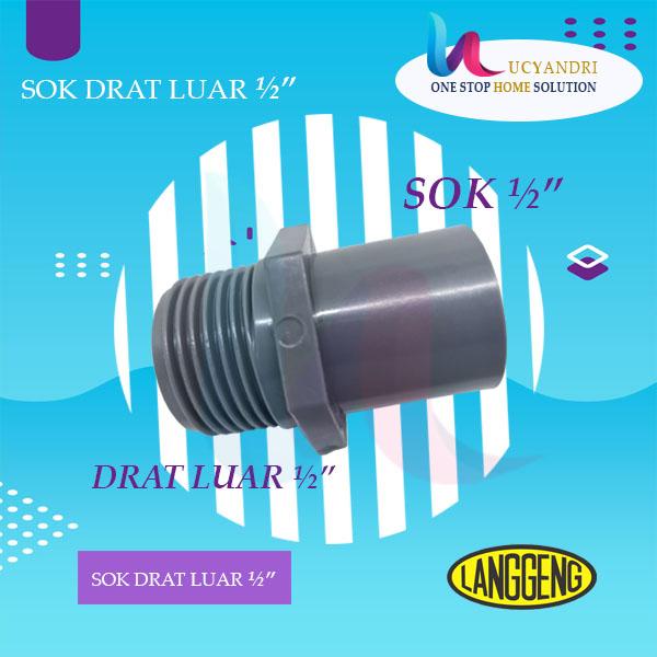 Gambar Valve Socket ½" Langgeng Sok Drat Luar SDL Fiting PVC dari Lucyandri Official Kab. Tangerang Tokopedia