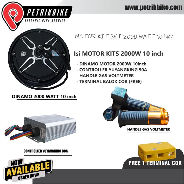 Gambar Paket Motor Kit Set 2000 Watt 10 Inch dari Dyvolt Ev Shop Kota Bekasi Tokopedia