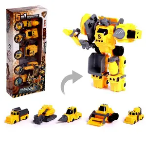 Robot Morph 5 in 1 Mainan Mobil Konstruksi Robot Anak Laki Laki