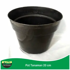 Pot Tanaman / Pot Global Lion 20 cm - Hitam Murah