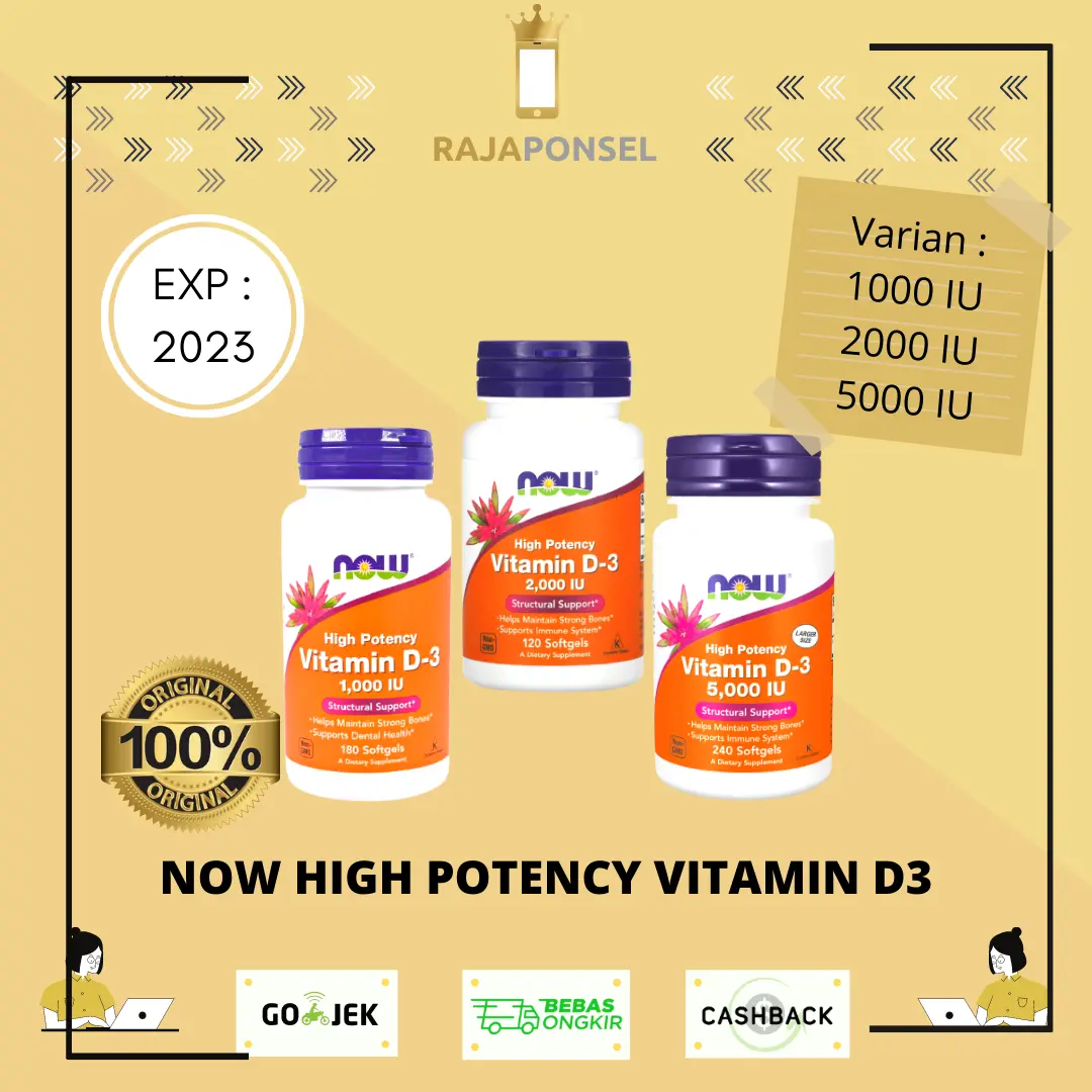 NOW HIGH POTENCY VITAMIN D3 1000 2000 5000 IU 120 180 240 360 D3 K2