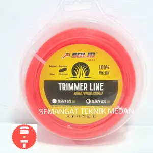 50 METER TALI NILON NYLON SENAR POTONG RUMPUT GRASS TRIMMER LINE SOLID