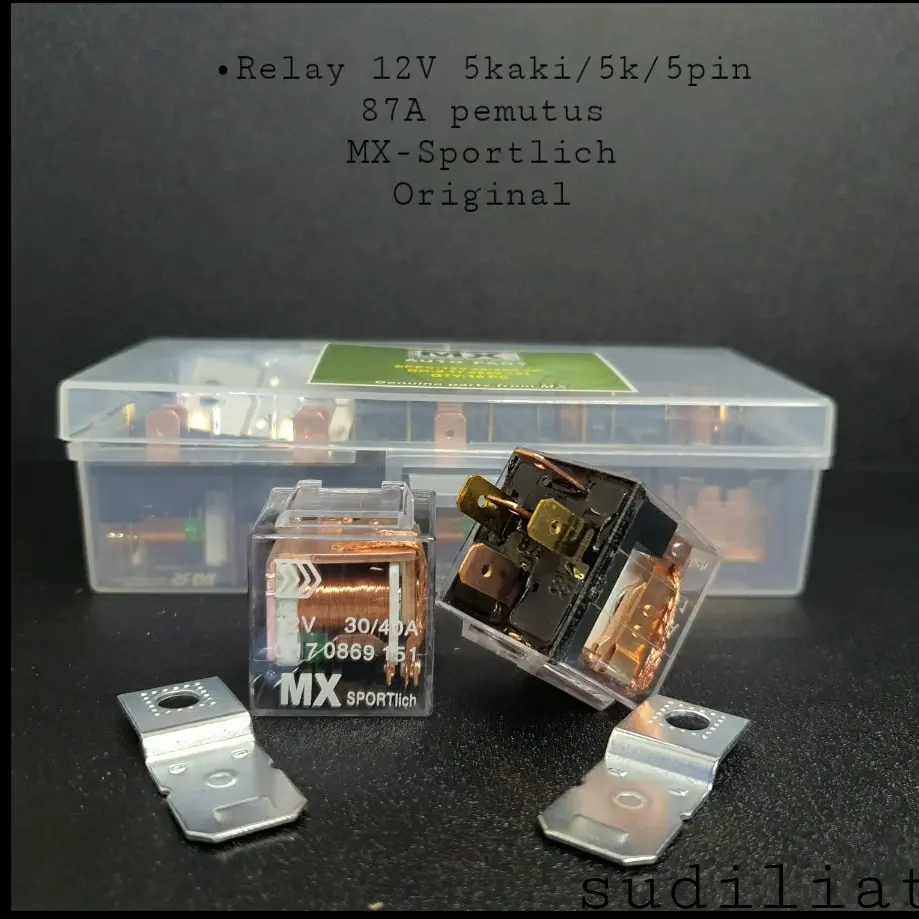 RELAY 12V / RILEY 5KAKI / 5K / 5PIN 87A PEMUTUS MX-SPORTLICH ORIGINAL