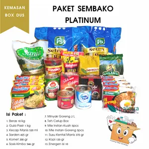 PAKET SEMBAKO PLATINUM BERAS 10KG KEMASAN DUS