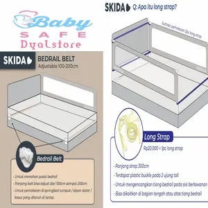 Bedrail Belt Mattress Anchor Straps Tali Pengencang Pagar Ranjang Anak