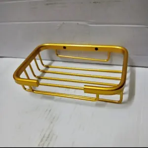 Rak sabun batang almunium gold / tempat sabun gold