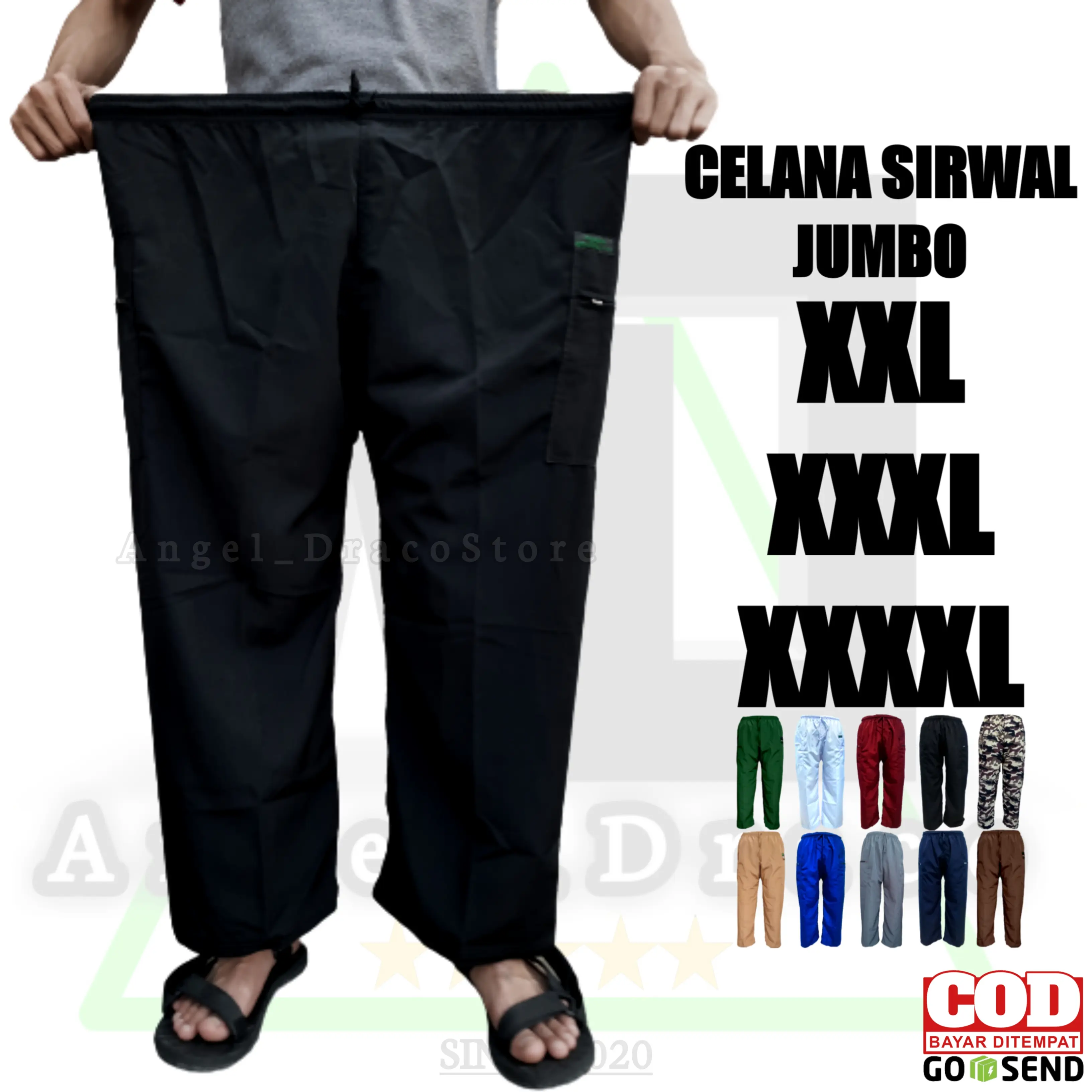 Celana Sirwal Dewasa JUMBO Size XXL,3XL,4XL / Sirwal Jumbo Big Size Muslim Pria