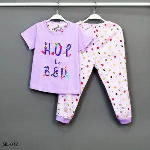 Piyama Anak Perempuan Kaos Katun Greet Night model : GL-042 / PP 2-4-6