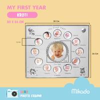 Gambar Frame Foto Bayi "My First Year" 13op - Mikado KROTI Baby Photo Frame - Blue dari MIkado Giftshop Kota Administrasi Jakarta Pusat 2 Tokopedia