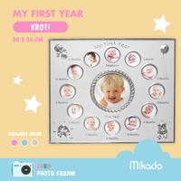 Gambar Frame Foto Bayi "My First Year" 13op - Mikado KROTI Baby Photo Frame - Blue dari MIkado Giftshop Kota Administrasi Jakarta Pusat 1 Tokopedia
