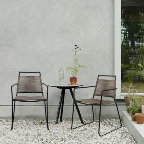 Midsommar Kursi Makan Sandaran Tangan Luar Ruangan Teras Dining Chair 1