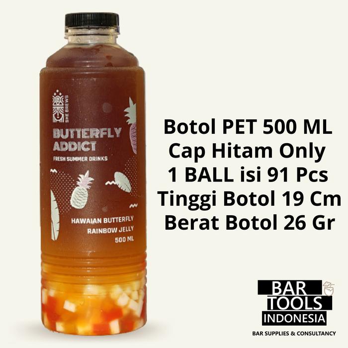 Gambar Botol Kale Plastik PET 500 ML + Tutup Hitam Take Away Tebal Food Grade dari BAR TOOLS INDONESIA Kota Malang Tokopedia