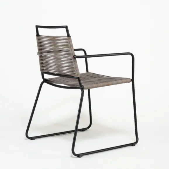 Midsommar Kursi Makan Sandaran Tangan Luar Ruangan Teras Dining Chair 3