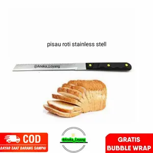 pisau roti pisau gerigi pisau kue roti stainless Alat Dapur Pemotong Steel