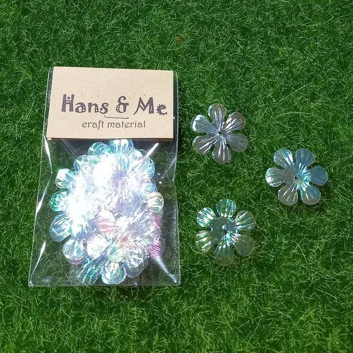 Gambar Payet Manik Bunga Lily 25mm Transparan Gradasi dari Hans and Me Kota Administrasi Jakarta Barat Tokopedia