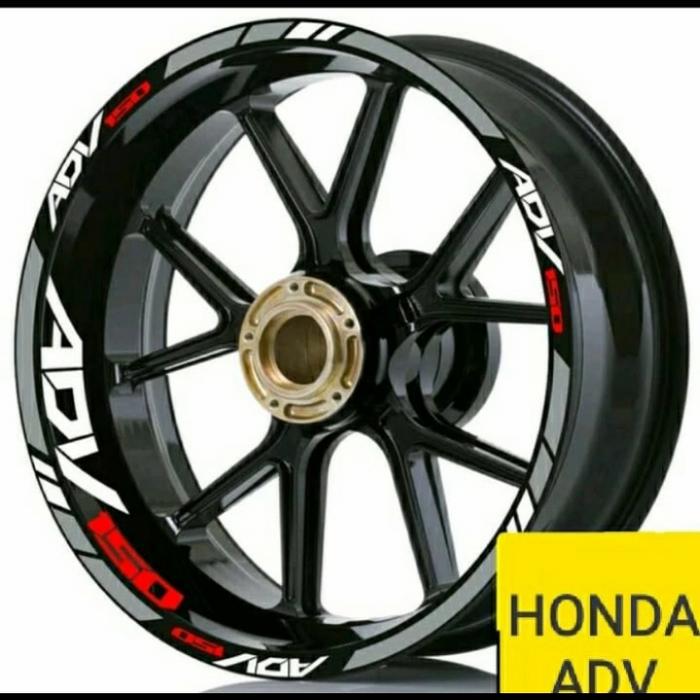 Jual Sticker Velg Cutting Sticker Honda Adv Black Red Grey - Kota ...