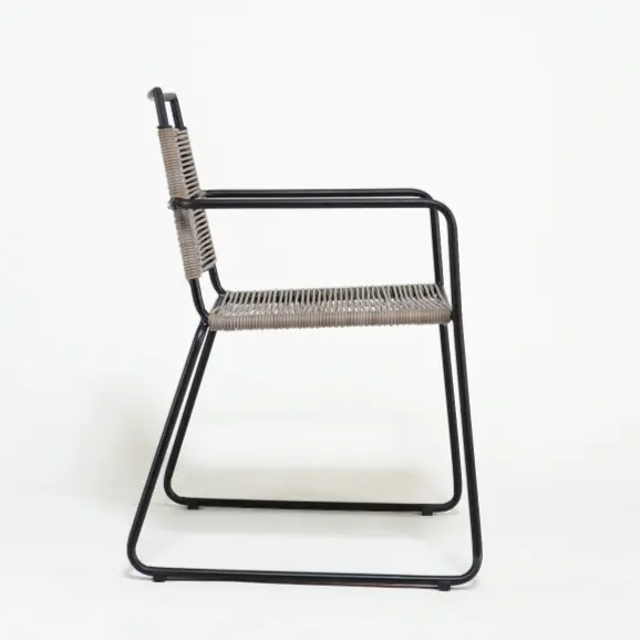 Midsommar Kursi Makan Sandaran Tangan Luar Ruangan Teras Dining Chair 2