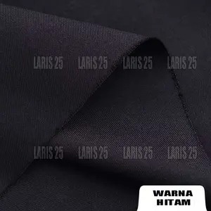 BAHAN KAIN TERLARIS KATUN MIKROTEX KAIN WARNA HITAM UTK BAJU