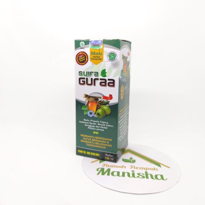 Gambar Madu Herbal Syifa Guraa Al-Ghuroba Meredakan Batuk 130ml dari Rumah Rempah Manisha Solo Kota Surakarta Tokopedia