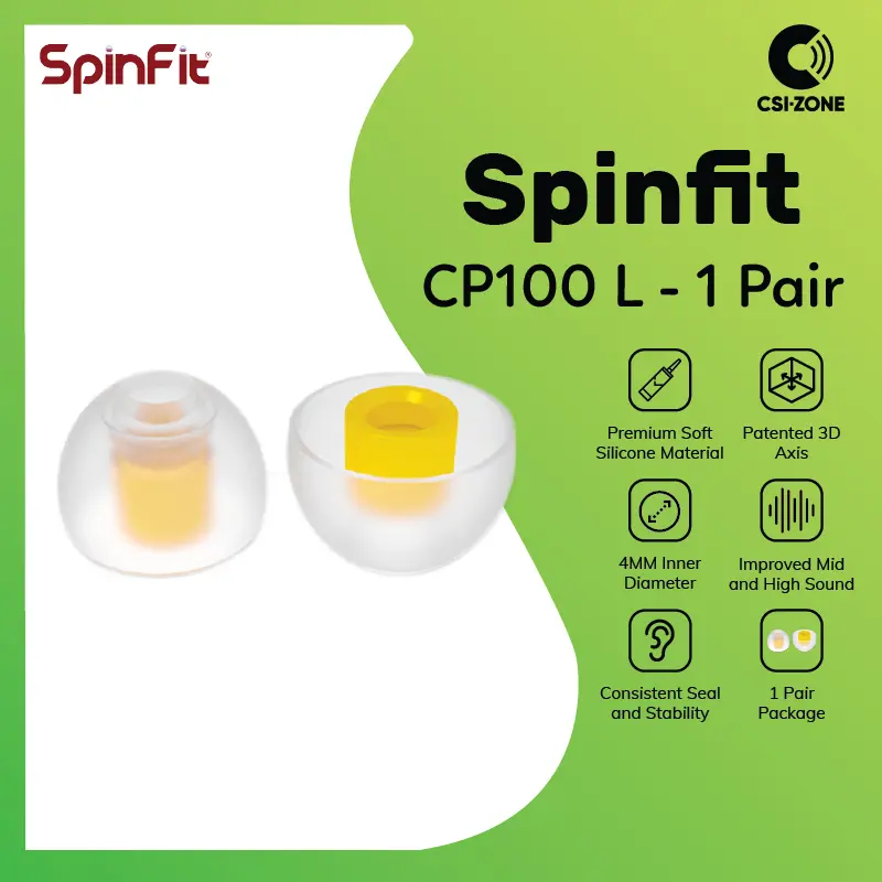 SpinFit CP100 Earphone Eartips - 1 Pair Size L